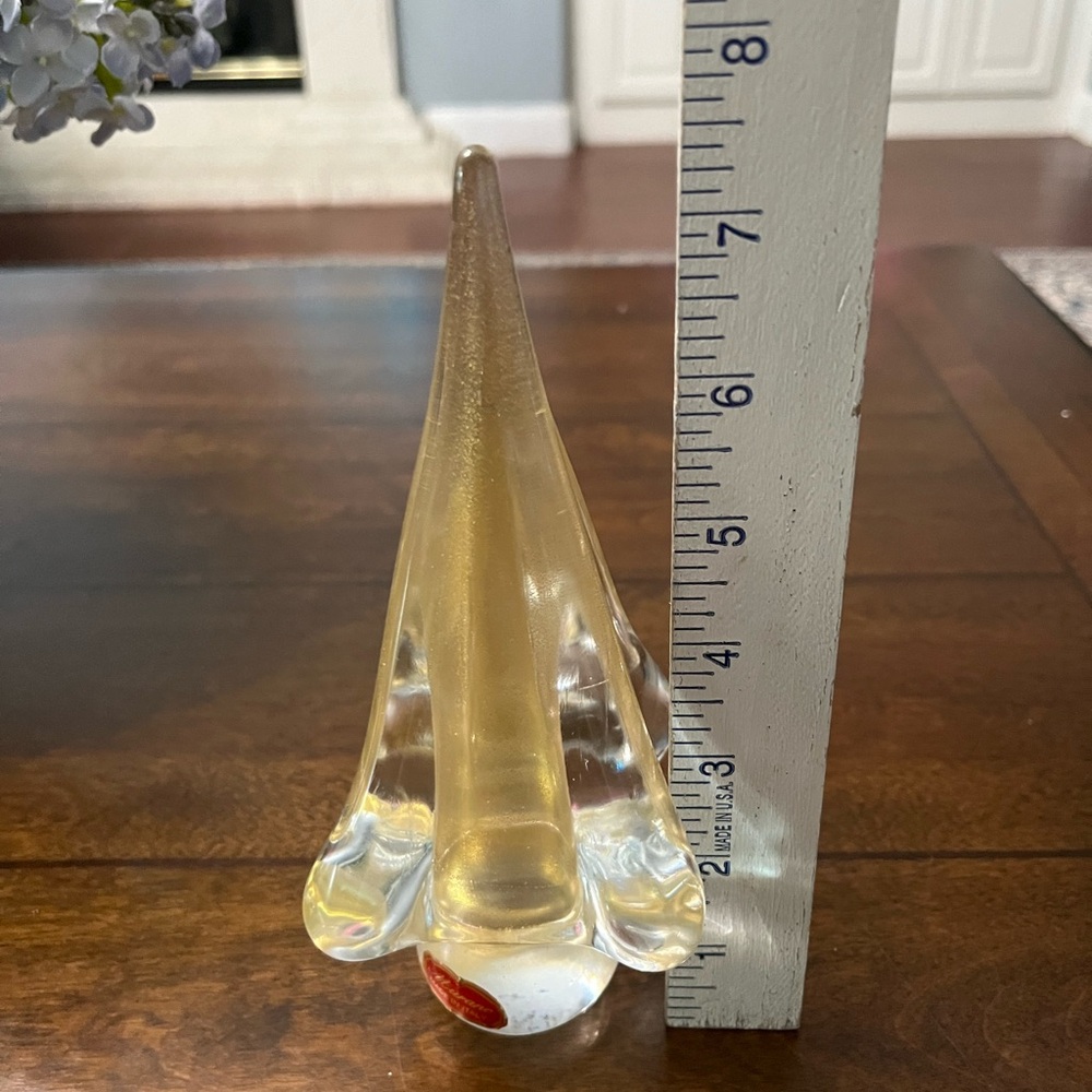 Murano Italian glass gold Christmas tree. - Picture 2 of 3